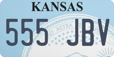 KS license plate 555JBV