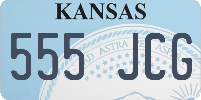 KS license plate 555JCG