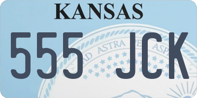 KS license plate 555JCK