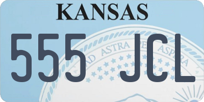 KS license plate 555JCL