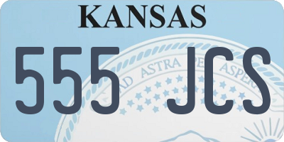 KS license plate 555JCS