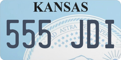 KS license plate 555JDI