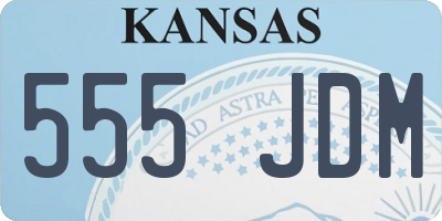 KS license plate 555JDM