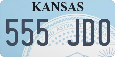 KS license plate 555JDO