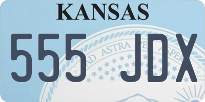KS license plate 555JDX
