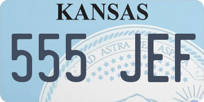 KS license plate 555JEF