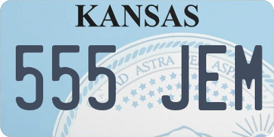 KS license plate 555JEM