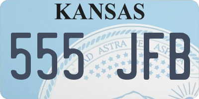 KS license plate 555JFB