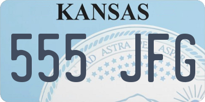 KS license plate 555JFG