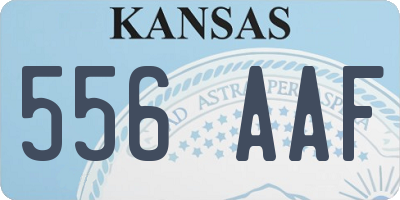 KS license plate 556AAF