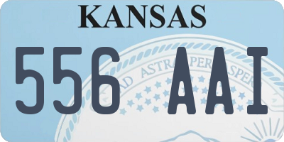 KS license plate 556AAI