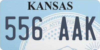 KS license plate 556AAK