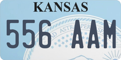 KS license plate 556AAM