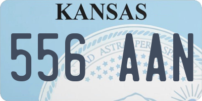 KS license plate 556AAN