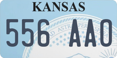 KS license plate 556AAO