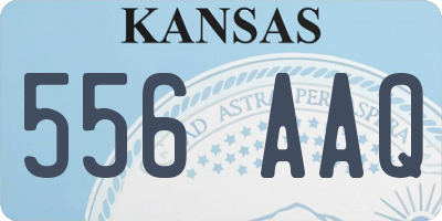 KS license plate 556AAQ