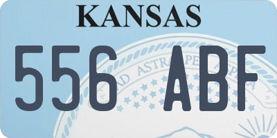 KS license plate 556ABF