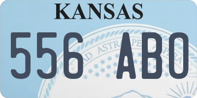 KS license plate 556ABO
