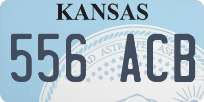 KS license plate 556ACB
