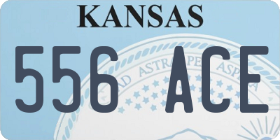 KS license plate 556ACE