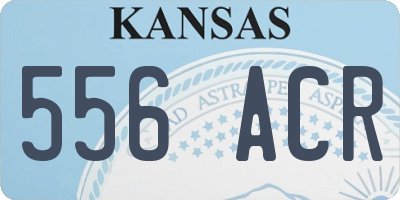 KS license plate 556ACR