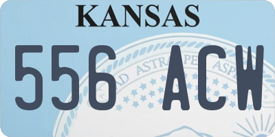 KS license plate 556ACW