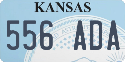 KS license plate 556ADA