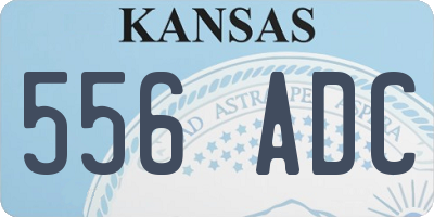 KS license plate 556ADC