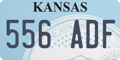KS license plate 556ADF