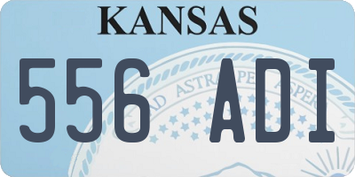 KS license plate 556ADI