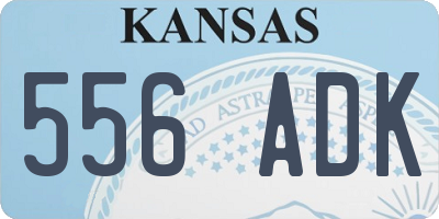 KS license plate 556ADK