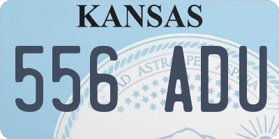KS license plate 556ADU