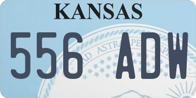 KS license plate 556ADW