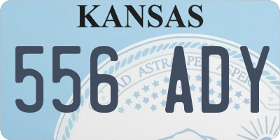 KS license plate 556ADY