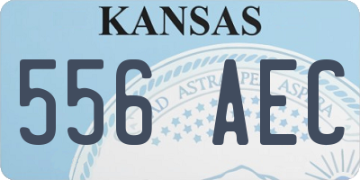KS license plate 556AEC
