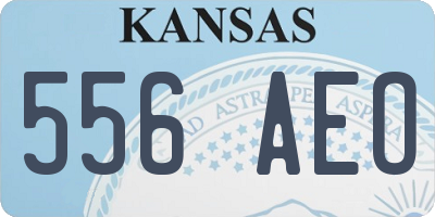 KS license plate 556AEO