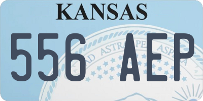 KS license plate 556AEP