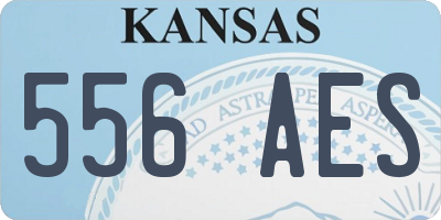 KS license plate 556AES