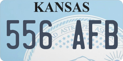 KS license plate 556AFB