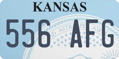 KS license plate 556AFG