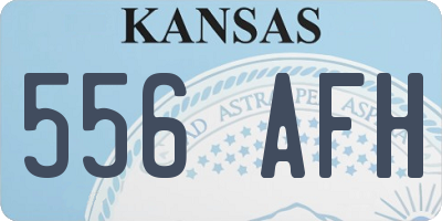 KS license plate 556AFH