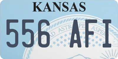 KS license plate 556AFI