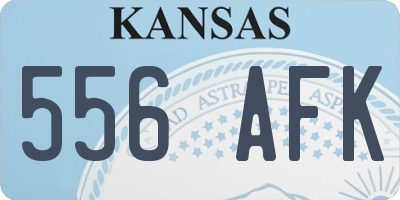 KS license plate 556AFK