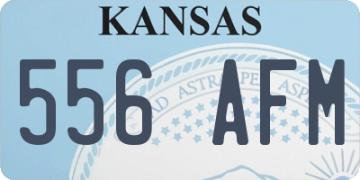 KS license plate 556AFM