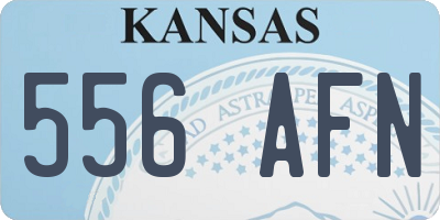 KS license plate 556AFN
