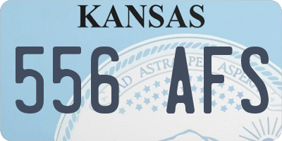 KS license plate 556AFS