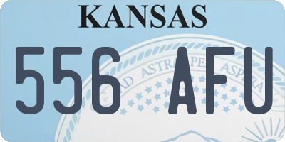 KS license plate 556AFU