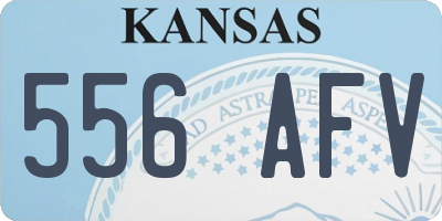 KS license plate 556AFV