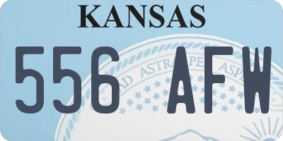 KS license plate 556AFW