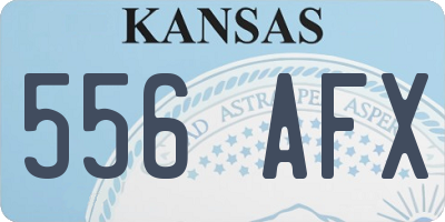 KS license plate 556AFX